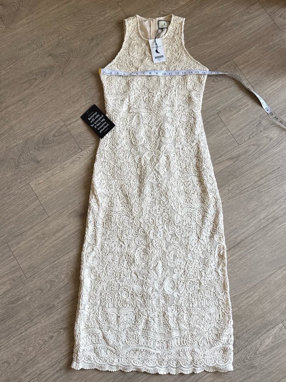 Tuckernuck Sleeveless Lace Midi Dress in Cream